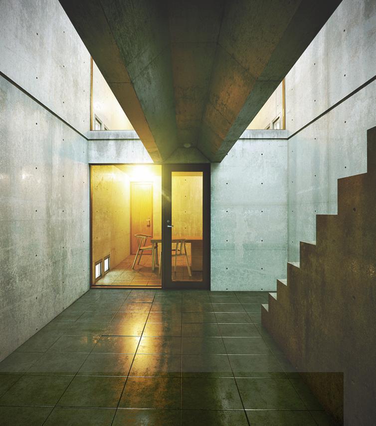 Nội thất công trình Azuma House – KTS Tadao Ando